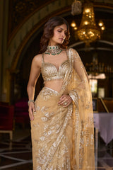 Gold Sequin Saree