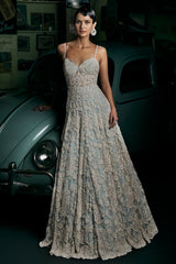 Powder Blue Pearl Gown