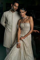 Ivory Pearl Sherwani Set