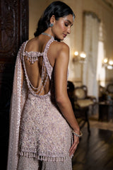 Mauve Sequin Sharara Set