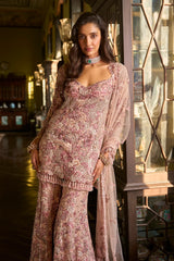 Dusty Rose Sharara Set