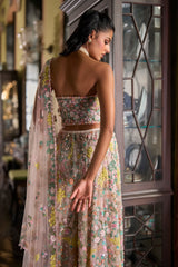 Multi-Coloured Corset Sharara Set