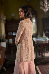 Peach Gold Sharara Set