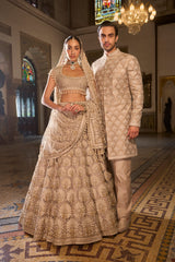 Ash Grey Sherwani Set