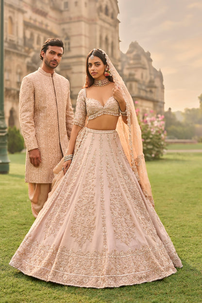 Rose Gold Sherwani Set