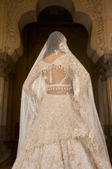 Ivory Gold Sequin Lehenga Set