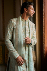 Sage Green Sherwani Set