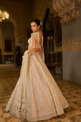 Dark Beige Thread Work Lehenga Set