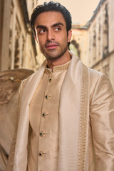 Light Beige Sherwani Set