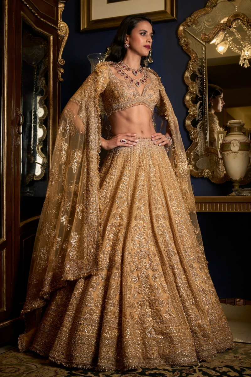 Copper Lehenga Set