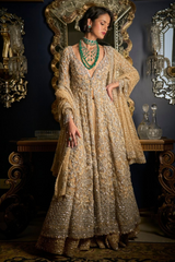 Nude Silver High-Low Sharara Set