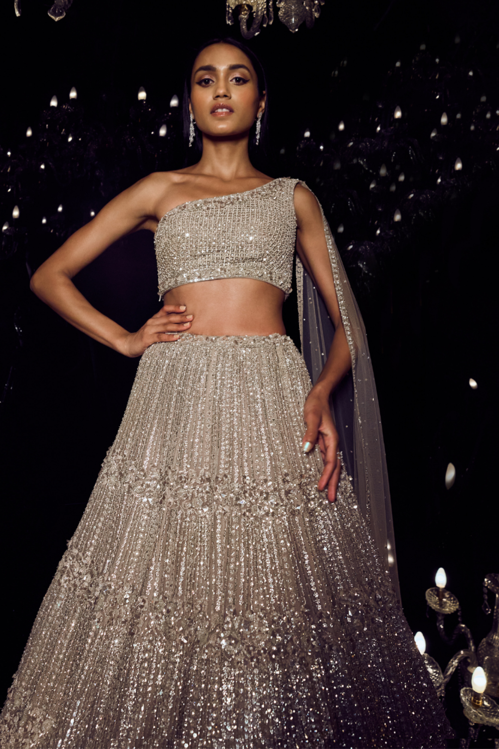 Champgane Sequin Lehenga Set
