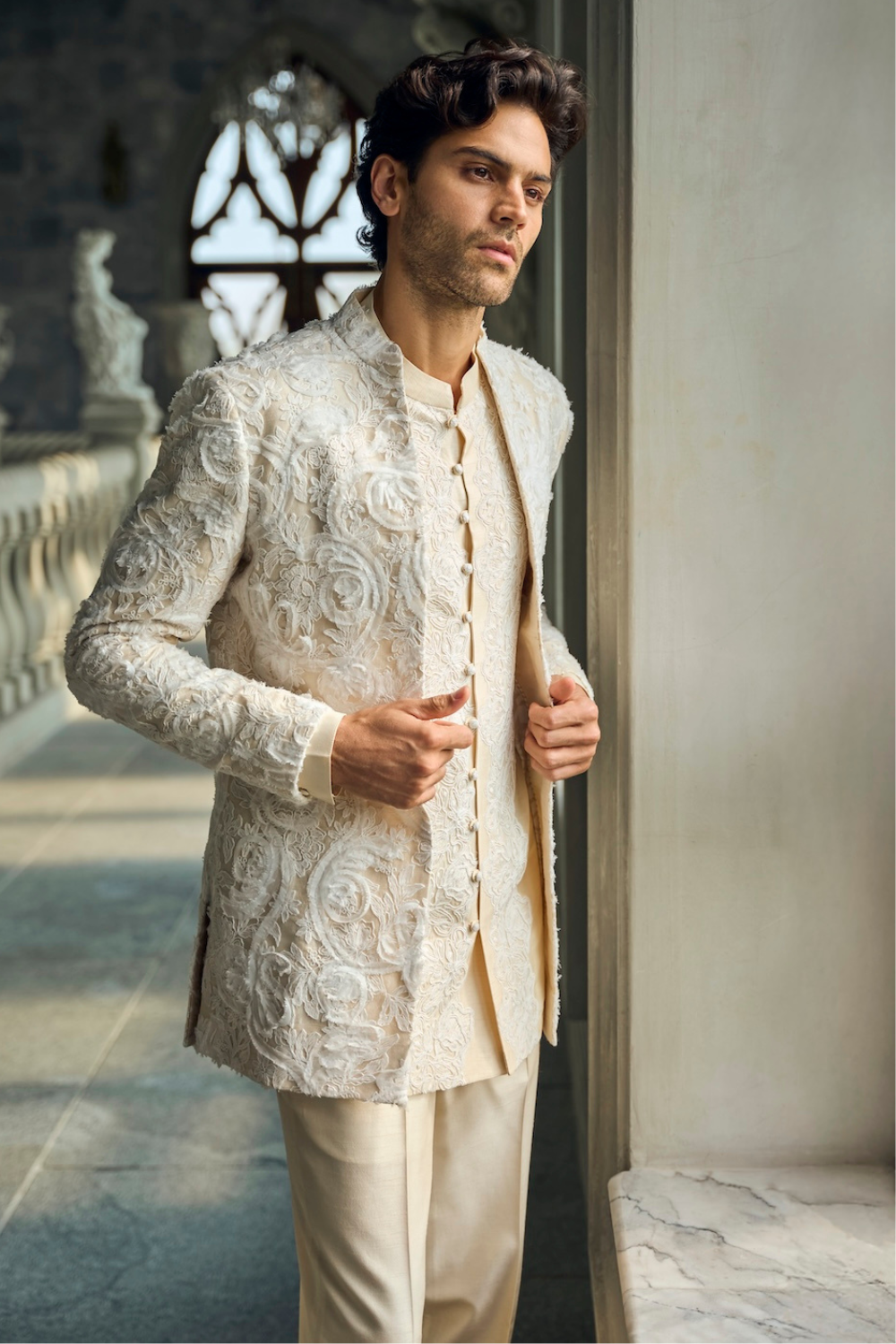 Ivory Nude Jacket Set