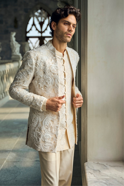 Ivory Nude Jacket Set