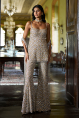 Silver Gold Crystal Pant Set
