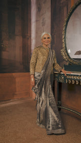 Grey Tissue Saree