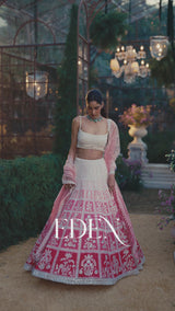 Ombre Pink Lehenga Set