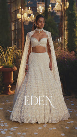Ivory Pearl & Sequin Lehenga Set