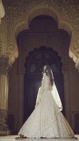 Ivory Gold Sequin Lehenga Set