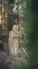 Cream Multi-Coloured Floral Lehenga Set