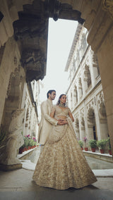 Light Beige Sherwani Set