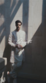 Multi-Coloured Open Sherwani Set