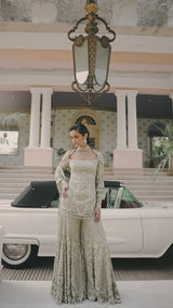 Sage Green Sharara Set