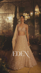 Coffee Sequin Lehenga Set