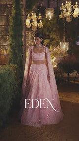 Candy Pink Three-Dimensional Lehenga Set