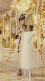 Off Shoulder Gold Gown