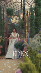 Nude Floral Lehenga Set