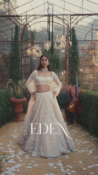 Powder Peach Dori Lehenga Set