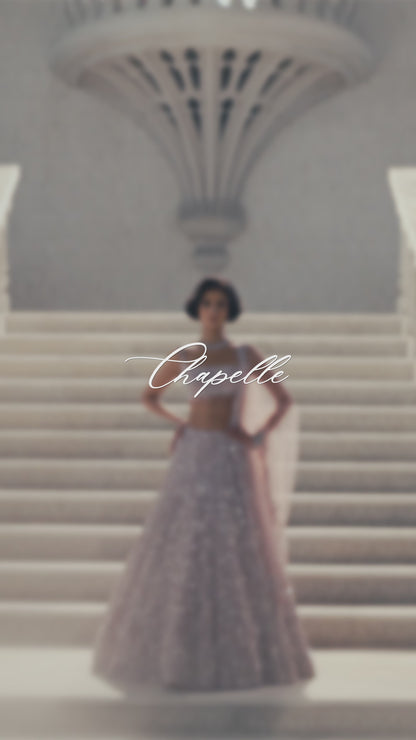 Mauve Sequin Lehenga Set