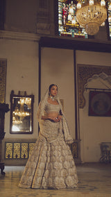 Champagne Pearl Lehenga Set