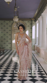 Rose Gold Sequin Saree