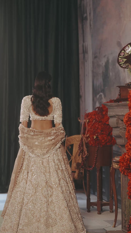 Nude Pearl Lehenga Set