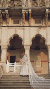 Ivory Gold Floral Zardosi Lehenga Set