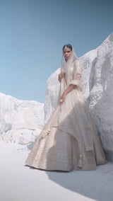 Ivory Gota Patti Lehenga Set