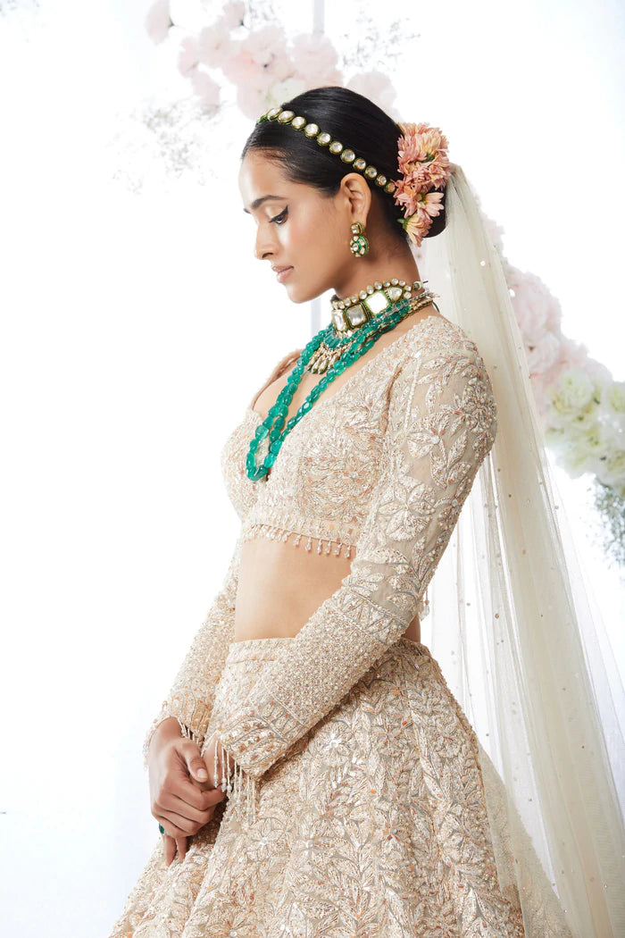 Rose Gold Trail Lehenga Set S
