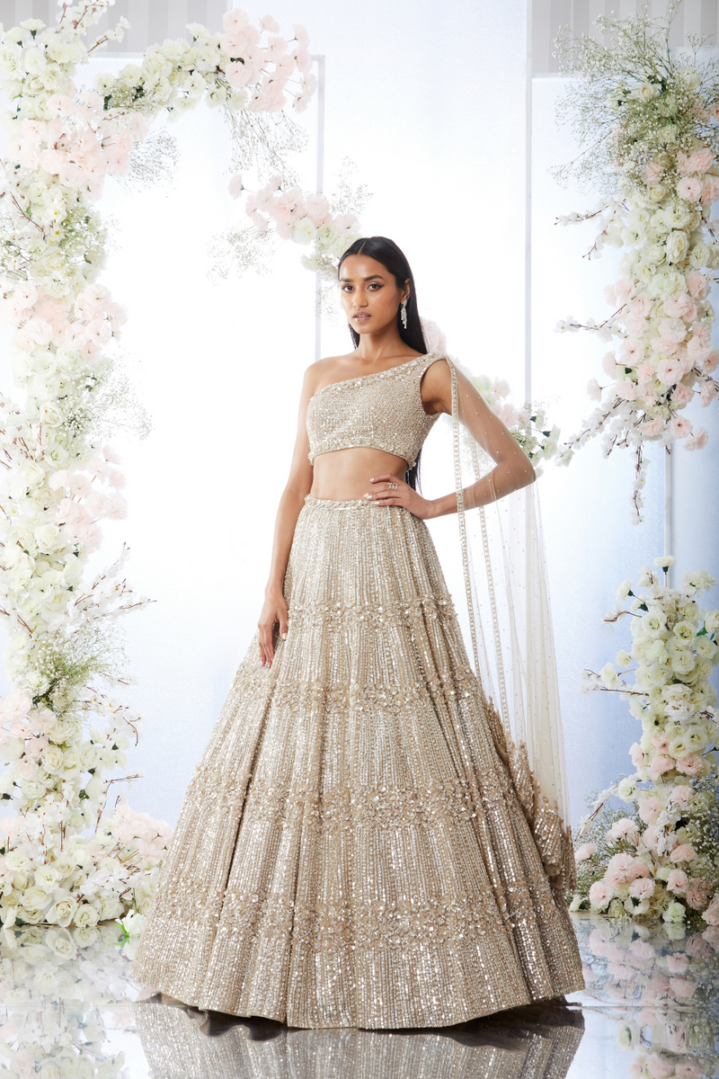 Buy Embroidered Lehenga Set by Seema Gujral at Aza Fashions | Bridal lehenga,  Indian bridal outfits, Indian outfits