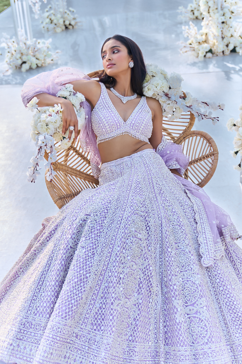 Mithila Palkar In Lavender Lehenga Set