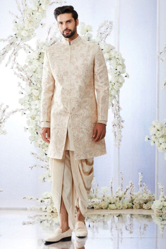 Rose Gold Sherwani Set