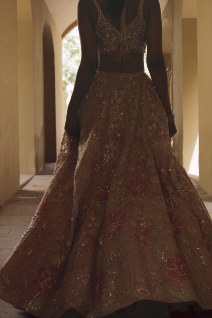 Pastel Floral Lehenga Set