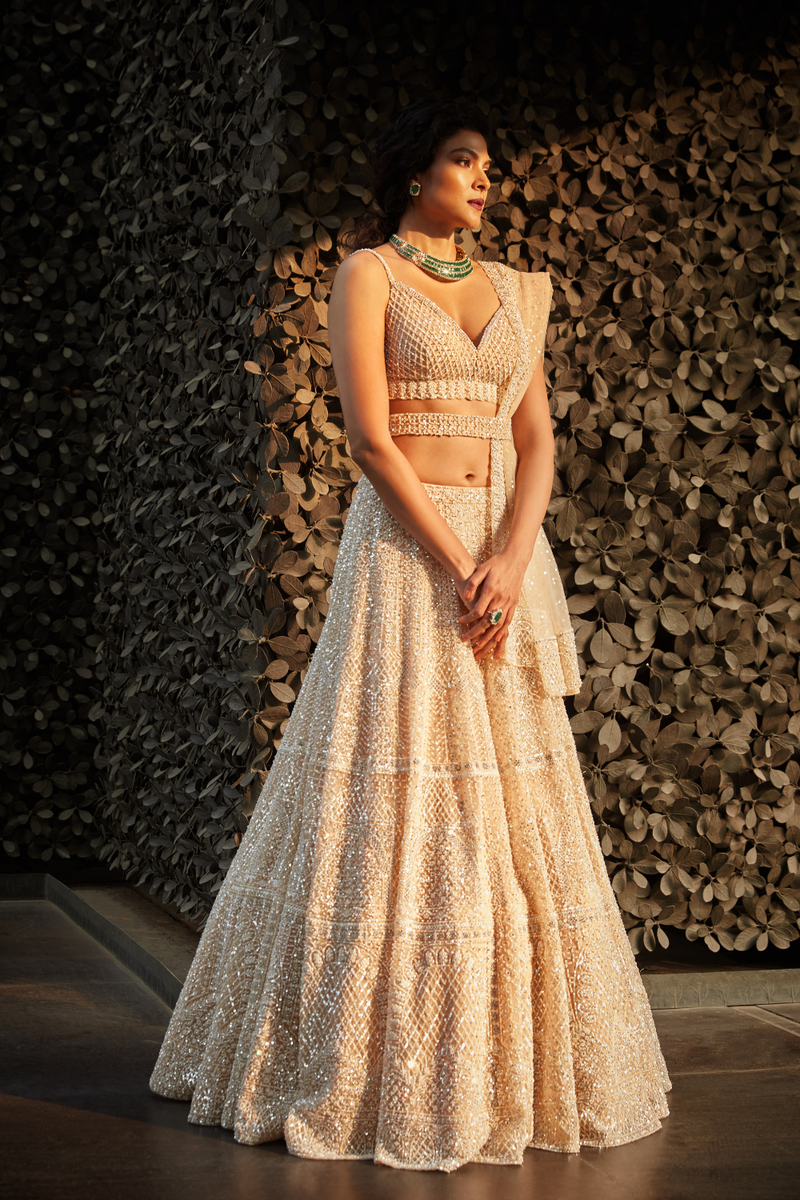 Lilac Color Stones & Pearls Embroidery Net Bridal Lehenga MIHAZ022 – Mohi  fashion