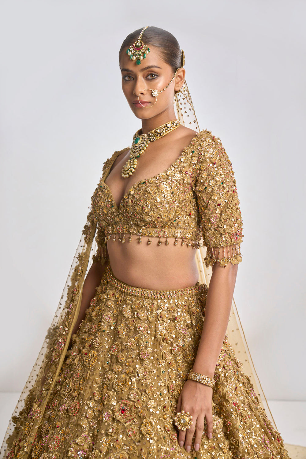 grand shawl for lehenga
